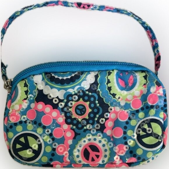 Justice Blue and Pink Clutch with Vibrant Pattern - Picture 1 of 11